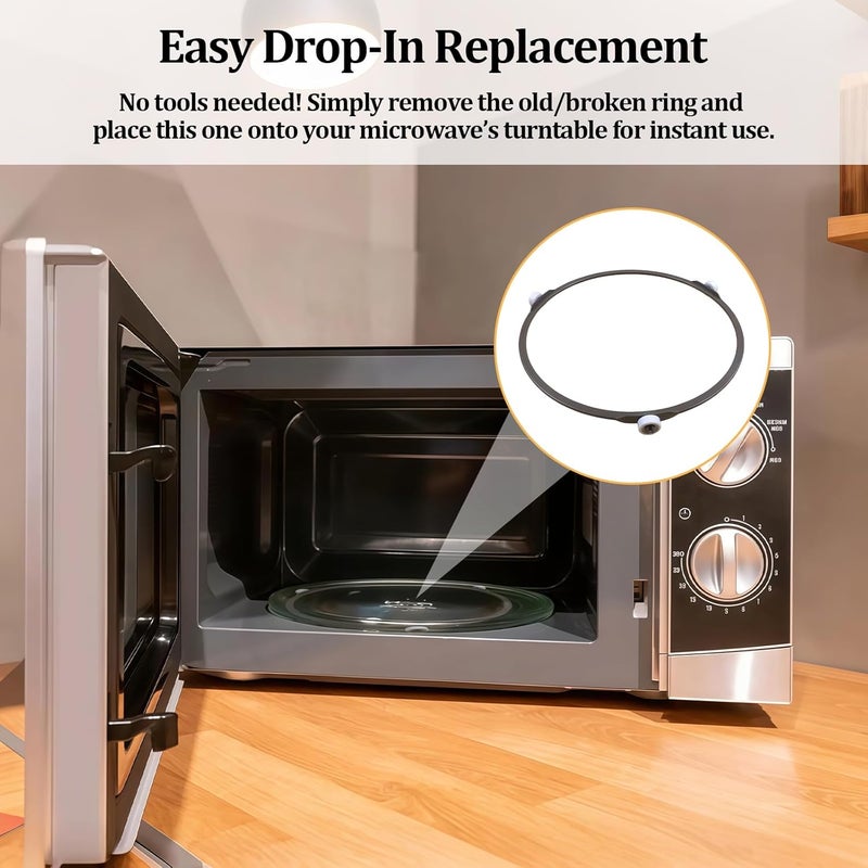 smrtcol Microwave Turntable Ring Replacement 7-Inch Microwave Oven Spinner Replacement Parts with 3 Smooth Rollers Universal Fit for Most Microwaves - Image 5